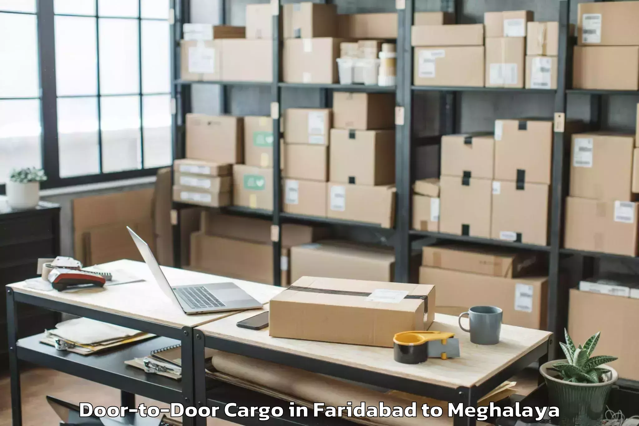 Book Faridabad to Mit University Shillong Door To Door Cargo Online